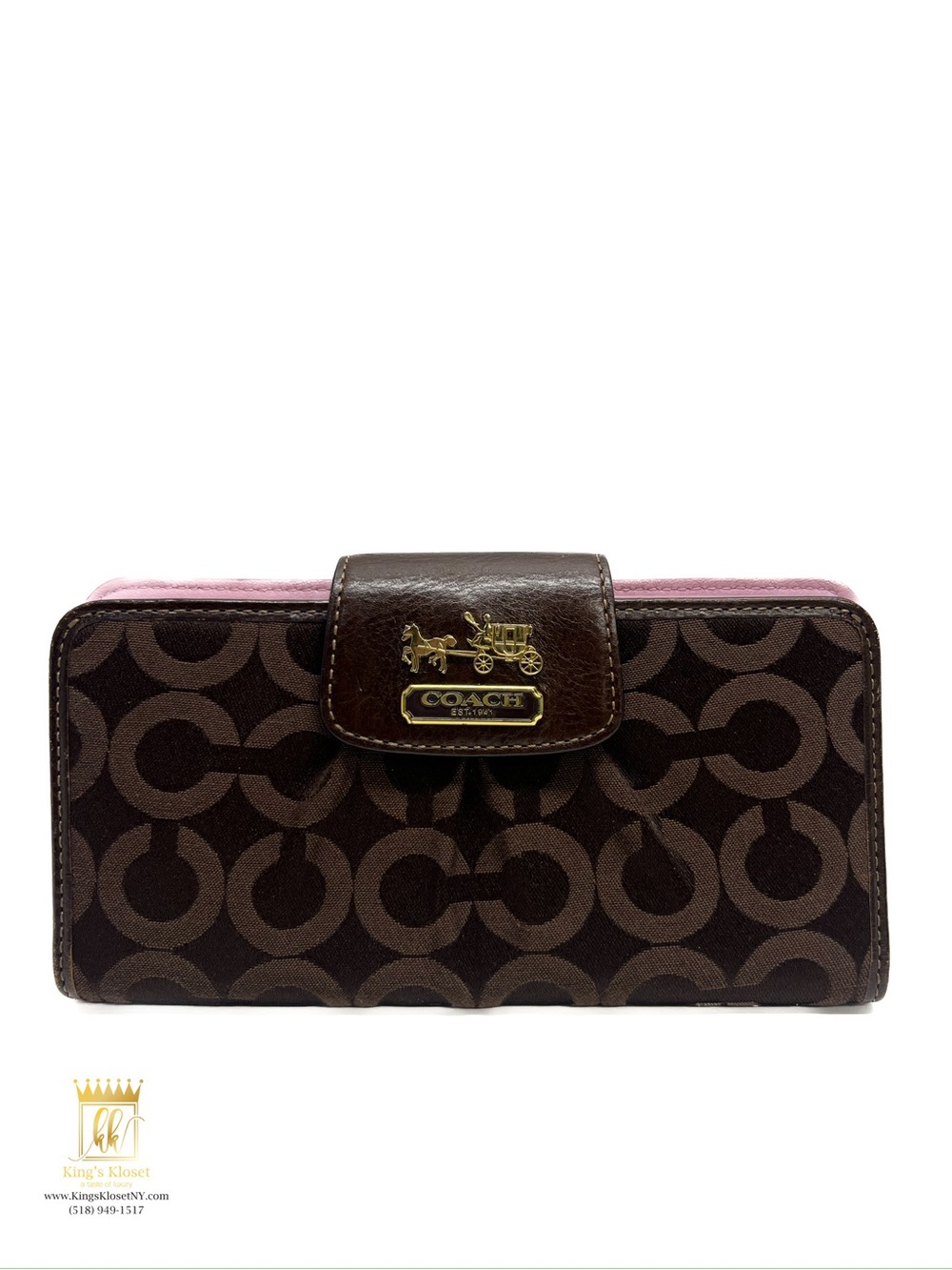 Coach Madison op art long wallet